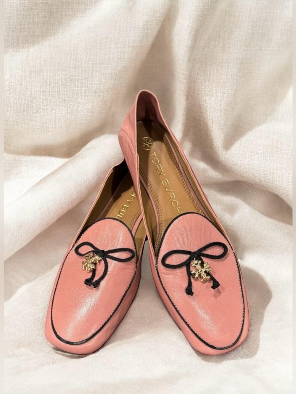 Tory Burch Charm Loafers Flats Rosa